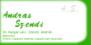 andras szendi business card